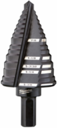 #12 Step Drill Bit, 7/8 Inch - 1-3/8 Inch, 6 Inch Length, Black Oxide