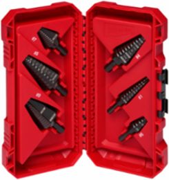 6PC Step Drill Bit Set, 1/8"-1-1/8", Black Oxide, Rapid Strike™ Tip