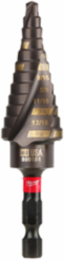 SHOCKWAVE Impact Duty Step Bit #4 3/16-7/8 Inch, Titanium Aluminum Nitride Coated, 1/4 Inch Shank