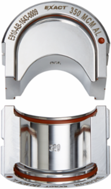 EXACT 350 MCM Aluminum 12T U-Style Die, Stainless Steel Finish