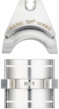 15T Crimping Die for 1000 MCM Copper, Stainless Steel Finish