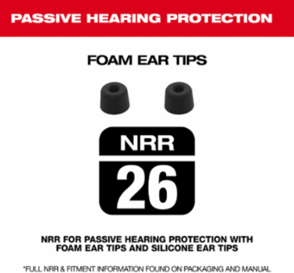Jobsite Earbuds Foam Ear Tip Kit, Small Size, Includes 5 Pairs
