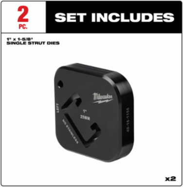 1" x 1-5/8" Single Strut Shearing Dies
