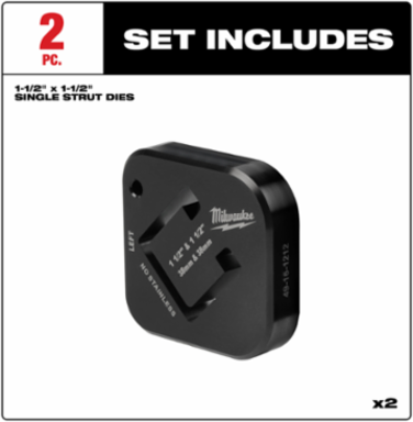 1-1/2" x 1-1/2" Single Strut Shearing Dies