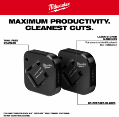 1-1/2" x 1-1/2" Single Strut Shearing Dies