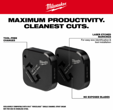 3/4" x 1-1/2" Single Strut Shearing Dies