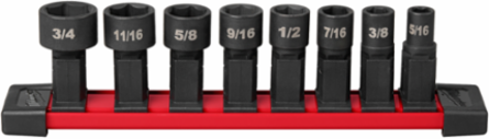 INSIDERTM SAE Box Ratchet Socket Set 8PC, 6-Point, High Carbon Steel, 9/16 Inch to 3/4 Inch