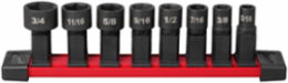 INSIDERTM SAE Box Ratchet Socket Set 8PC, 6-Point, High Carbon Steel, 9/16 Inch to 3/4 Inch
