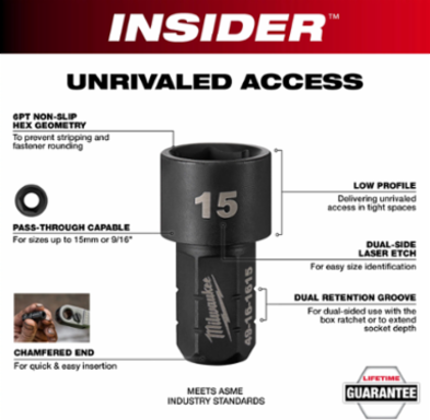 INSIDER™ Box Ratchet Socket 5/16 Inch 6 Point, High Carbon Steel