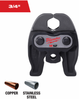 M12™ 3/4 Inch Press Jaw, Steel, One-Handed Operation