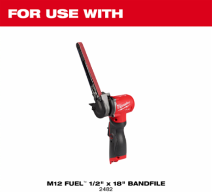 M12 FUELTM 1/2 Inch Bandfile Replacement Contact Wheel, Rubber Material