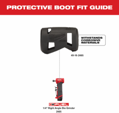 M12 FUEL Right Angle Die Grinder Protective Boot, Fitted Rubber Design