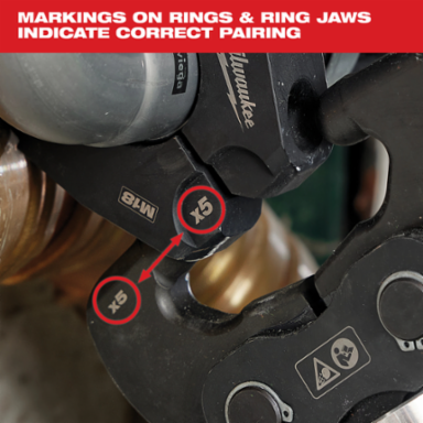 4 Inch IPS-P Pivoting Press Ring for M18TM FORCE LOGICTM, Steel, Press Fitting Installation