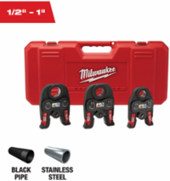 Black Iron Press Jaw Set 1/2 In. to 1 In., 23 lb, Compatible with M18™ Force Logic
