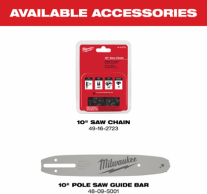 M18 FUEL™ QUIK-LOK™ 10" Pole Saw Attachment