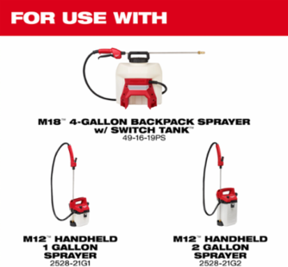 18 Inch Short Sprayer Wand, Stainless Steel, 120 psi, Adjustable Nozzle