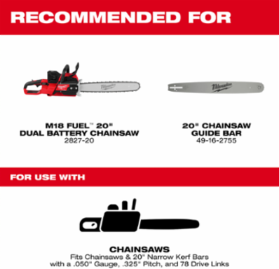 20" .325" Pitch, .050" Gauge Saw Chain