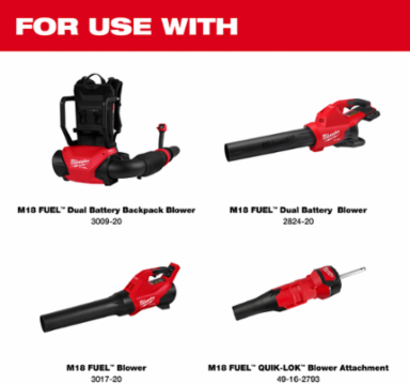 Blower Nozzle Attachment Kit, Tapered & Flat Nozzles for Heavy Debris Clearing