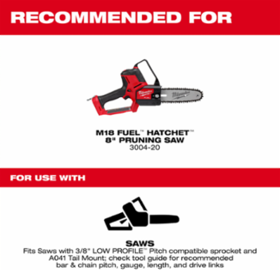 8" 3/8" LOW PROFILE™ Pitch, .043" Gauge Saw Chain and Guide Bar Set