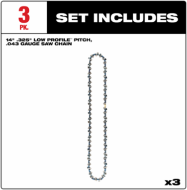14" .325" LOW PROFILE™ Pitch, .043" Gauge Saw Chain (3 PK)