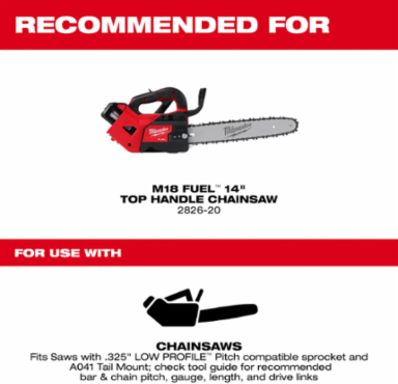 14" .325" LOW PROFILE™ Pitch, .043" Gauge Saw Chain and Guide Bar Set