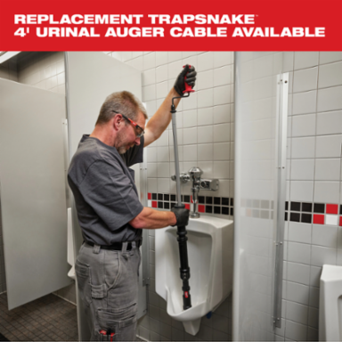 TRAPSNAKETM 4 ft. Urinal Auger, 3/8 Inch Cable, Metal Construction
