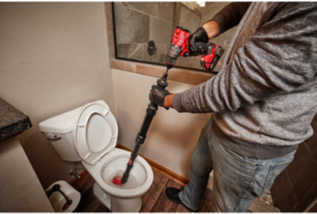 TRAPSNAKETM 6 ft Toilet Auger, 1/2 Inch Cable, Metal Construction