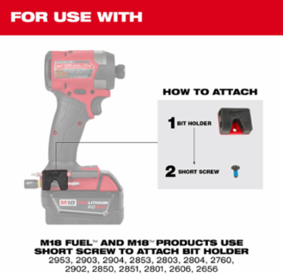 M18™/M12™ Bit Holder Accessory, Holds Up to 4 1/4 Inch Hex Shank Bits
