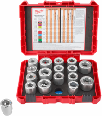 1/0 AWG - 750 MCM Copper Bushing Kit with 17 Quick-Change Bushings