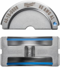 #8 Aluminum U Style Die for M18 Crimper, Stainless Steel Finish