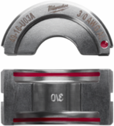 3/0 Aluminum U Style Crimping Die, Stainless Steel Finish, UL Listed