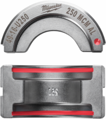 250 MCM Aluminum U Style Crimping Die, Stainless Steel Finish