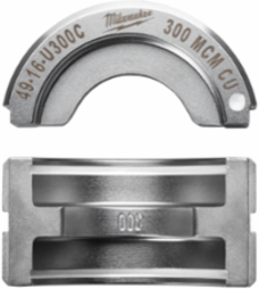 300 MCM Copper U Style Crimp Die, Stainless Steel, UL Listed