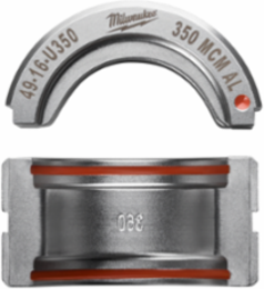 350 MCM Aluminum U Style Crimping Die, Stainless Steel Finish