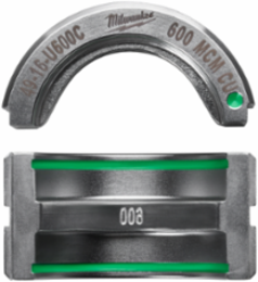 600 MCM Copper U Style Crimping Die, Stainless Steel, UL Listed
