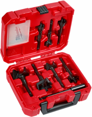 Contractor's Selfeed Bit Kit, 7-Piece, Sizes 1"-2-9/16" High Speed Steel