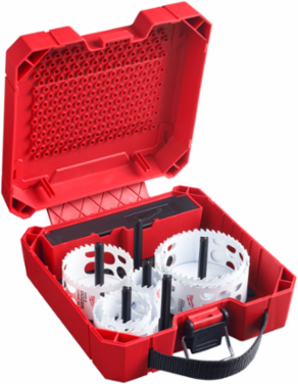 HOLE DOZERTM Large Diameter Hole Saw Kit - 9 Pieces, Carbide Tipped, 1-5/8" Depth