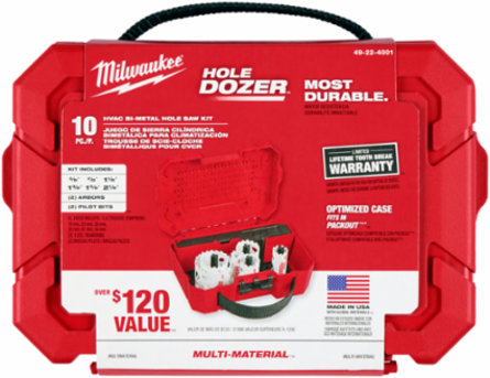 10 PC HOLE DOZER™ HVAC Hole Saw Kit