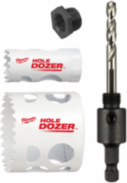 HOLE DOZER™ Door Lock Hole Saw Kit, 1" & 2-1/8" Bit Diameter, 1-5/8" Cutting Depth