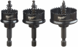 SHOCKWAVE 3PC Thin Wall Hole Saw Set, 7/8" to 1-3/8" Bits, Alloy Steel