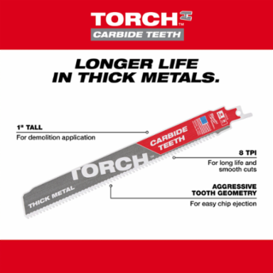5-Piece Carbide Teeth SAWZALL Blade Set, 6-9 Inch, Reciprocating, All-Purpose