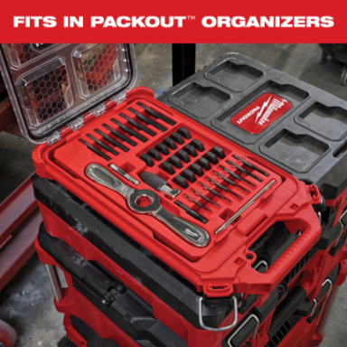 38PC Metric Tap & Die Set with Hex-LOKTM 1 Inch Dies, Black Oxide Coating