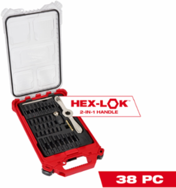 38PC Metric Tap & Die Set with Hex-LOKTM 1 Inch Dies, Black Oxide Coating