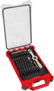 38PC Metric Tap & Die Set with Hex-LOKTM 1 Inch Dies, Black Oxide Coating