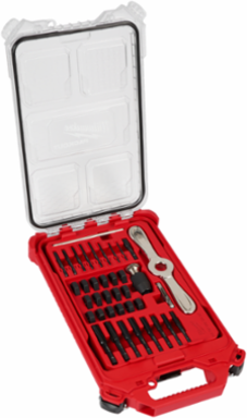 38PC SAE Tap & Die PACKOUT™ Set with Black Oxide Coating, Hex-LOK™ Handle