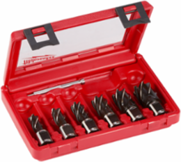 6-Piece HSS Annular Cutter Set, 9/16 to 1-1/16 Inch Sizes, Includes Case
