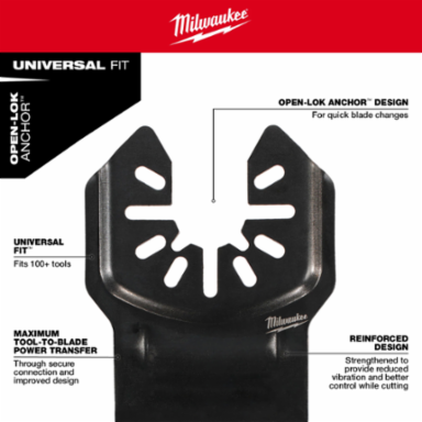1-3/8” High Carbon Steel Wood Universal Fit Oscillating Multi-Tool Blade (3 PK)