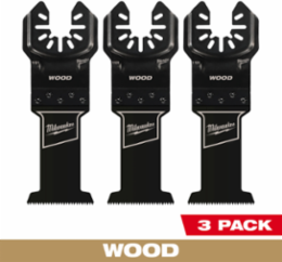 1-3/8” High Carbon Steel Wood Universal Fit Oscillating Multi-Tool Blade (3 PK)