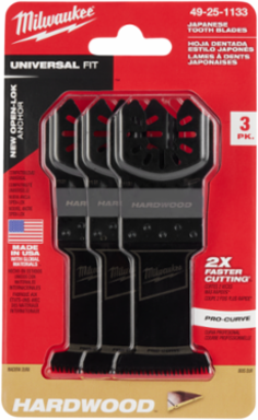OPEN-LOK™ 1-3/8 Inch HCS Japanese Tooth Multi-Tool Blades (3 Pack)