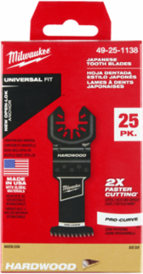 OPEN-LOK™ 1-3/8 Inch HCS Japanese Tooth Oscillating Blades, 25 Pack